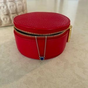 James Avery Cherished Birthstone Necklace 17in Blue Sapphire Sterling Silver